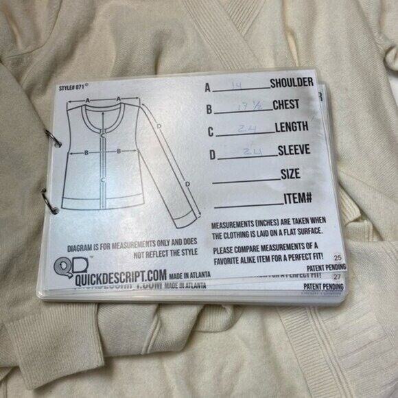 Club Monaco Beige Cashmere wrap cardigan sweater sz XS small knit ribbed - Picture 4 of 12